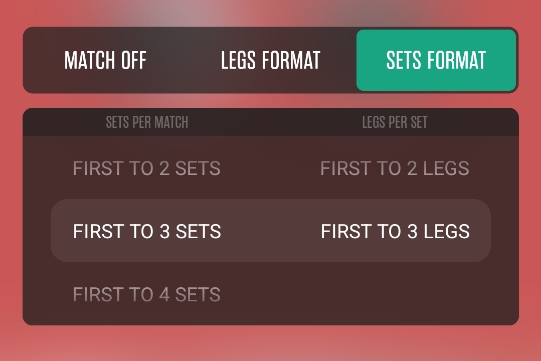 Dartsmind – podešavanja meča (2)